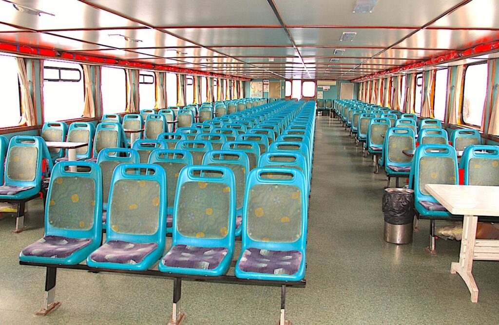 Lower Deck Seating on a Şehir Hatları Istanbul Ferry