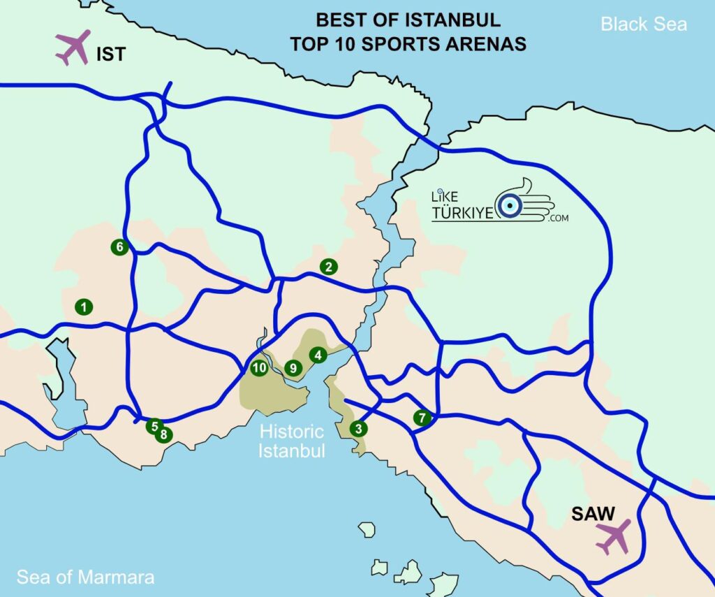 Best of Istanbul – Top 10 Istanbul Sports Arenas