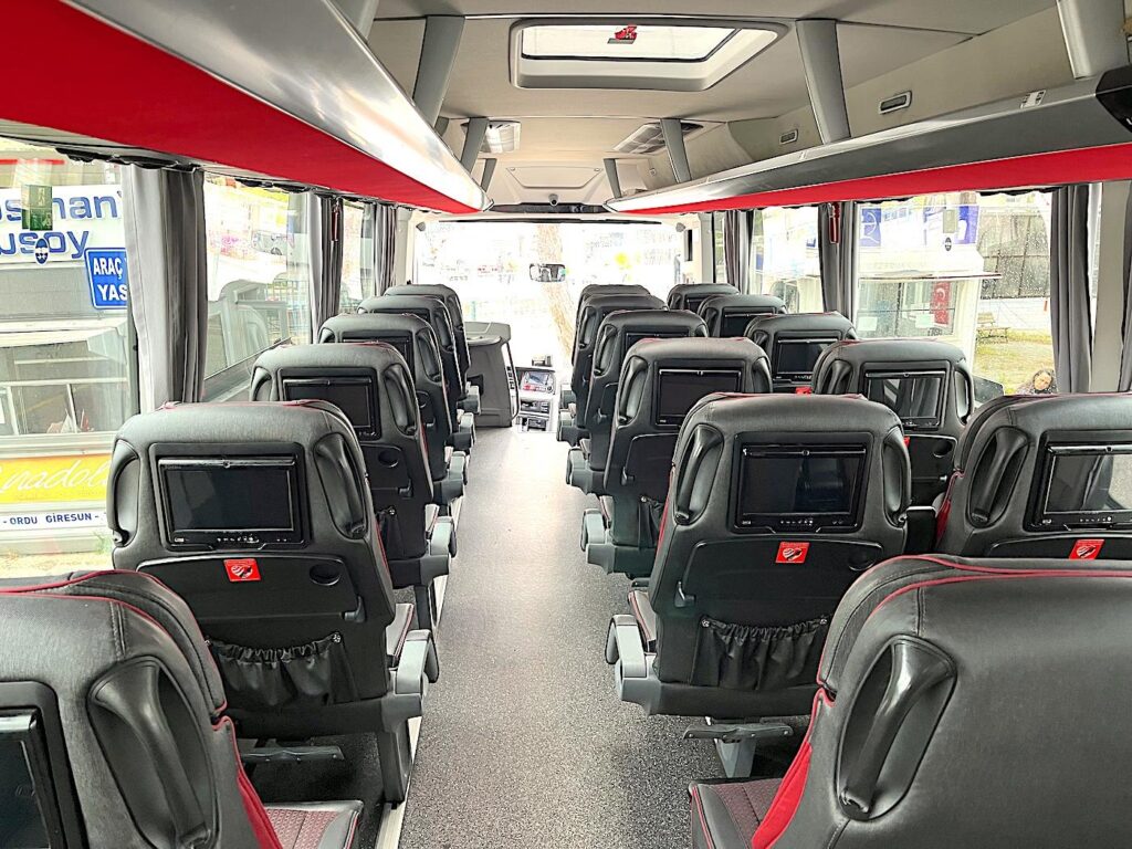 Bus Travel from Istanbul -Pamukkale Jumbo Coach 2+1 Seating